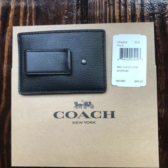 men's coach wallet with money clip